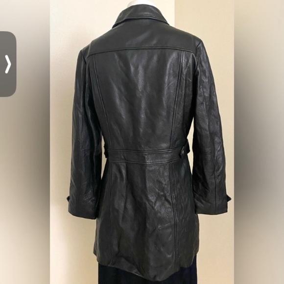 Eddie Bauer Women's Classic Black genuine Leather Jacket . - Picture 2 of 8